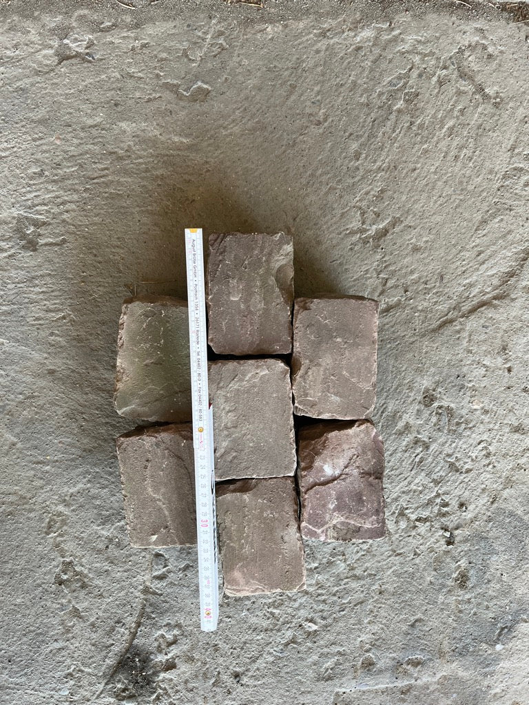 Sandsteinpflaster, rot 9-10/12cm, neu Bild 2
