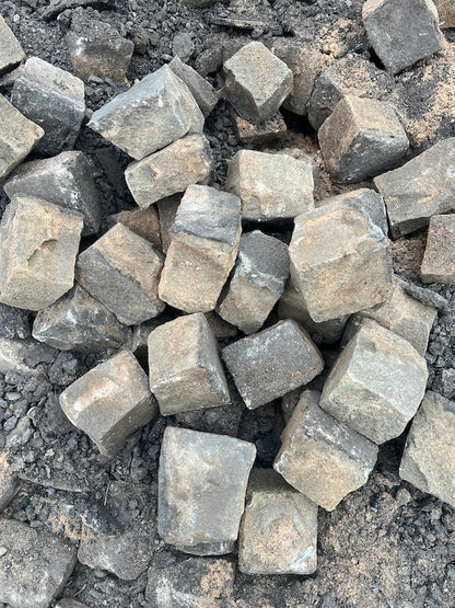 Diabaskleinpflaster 8-11cm gebraucht dunkelgrau/anthrazit