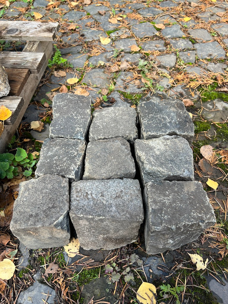 Diabaskleinpflaster 8-11cm gebraucht dunkelgrau/anthrazit