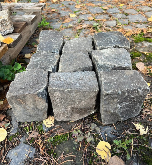 Diabaskleinpflaster 8-11cm gebraucht dunkelgrau/anthrazit