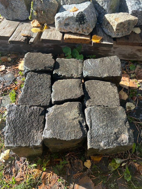 Diabaskleinpflaster 8-11cm gebraucht dunkelgrau/anthrazit