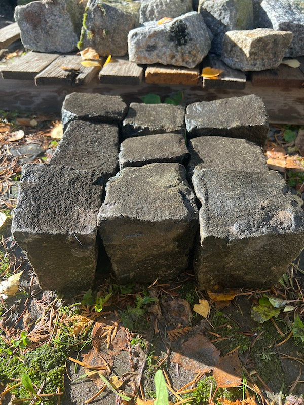 Diabaskleinpflaster 8-11cm gebraucht dunkelgrau/anthrazit