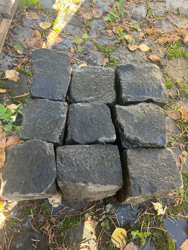 Diabaskleinpflaster 8-11cm gebraucht dunkelgrau/anthrazit