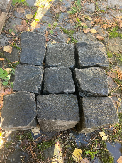Diabaskleinpflaster 8-11cm gebraucht dunkelgrau/anthrazit