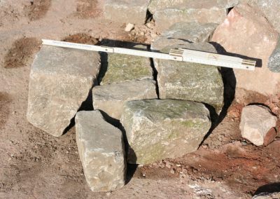 Unregelmäßiges historisches Granitpflaster für Velegung im Wildverband